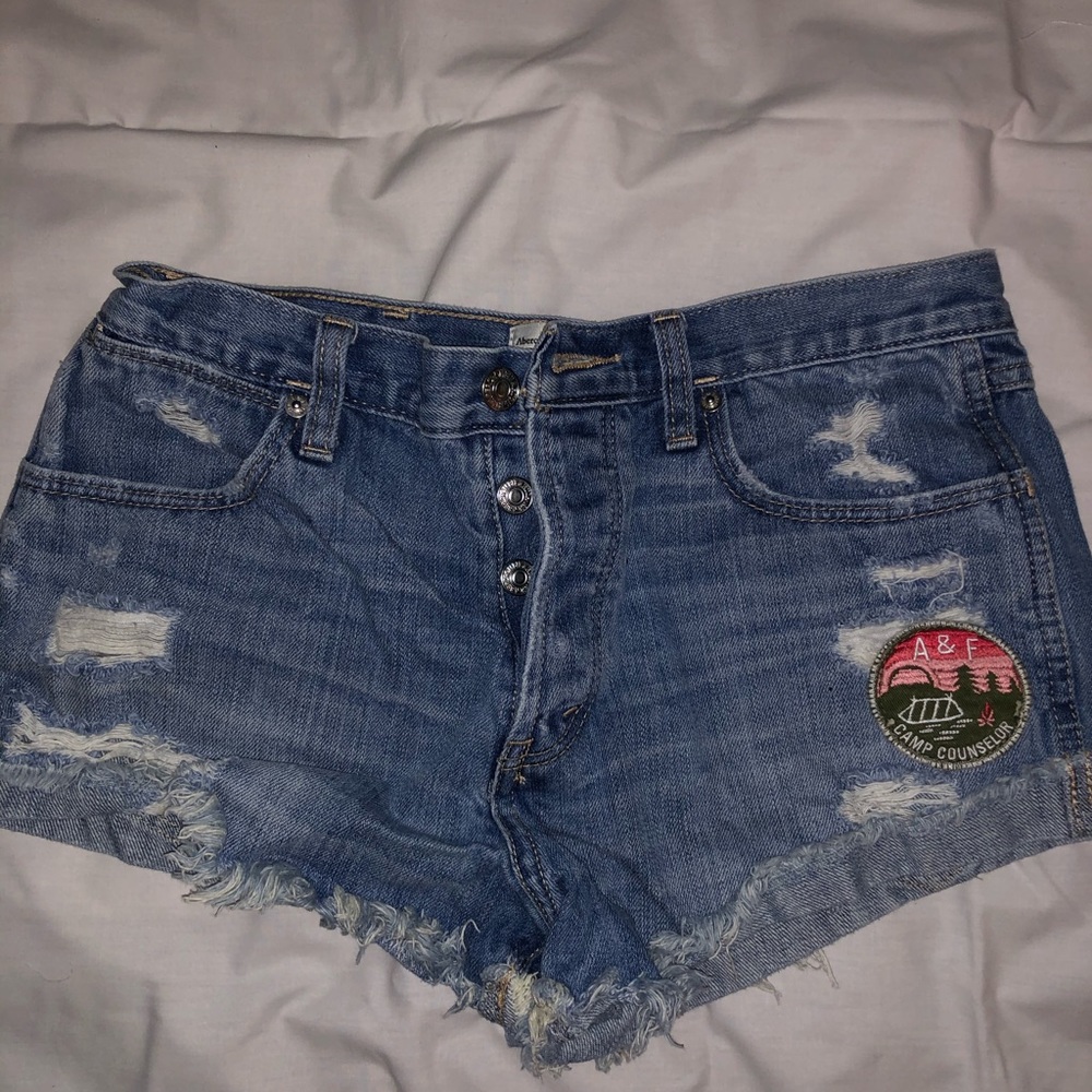 A&F Denim Distressed Shorts!